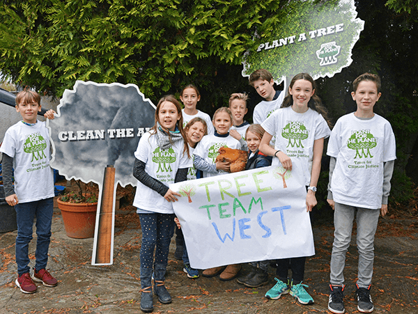 children at a climate justice activity