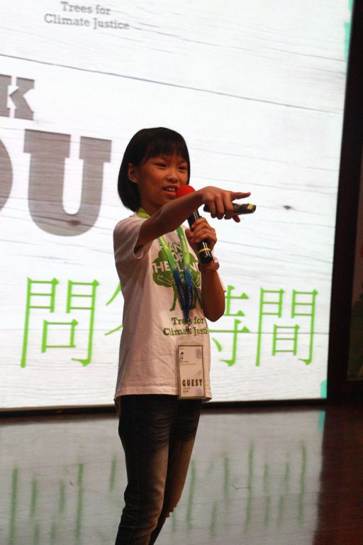 Young Girl giving speech